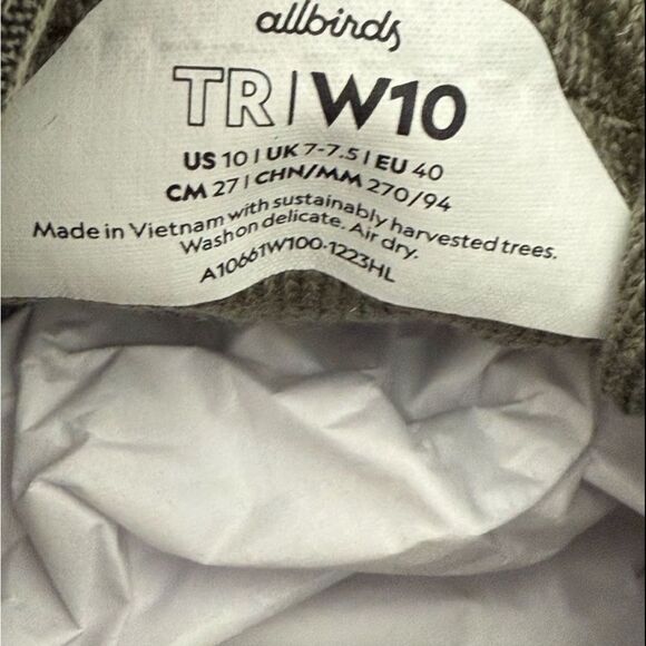 Allbirds Tree Runner Rugged Green Women’s Sneakers Size 10 New - Picture 9 of 11